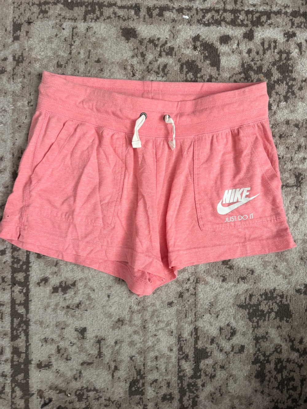 Nike Women's Coral Pink Athletic Drawstring Shorts